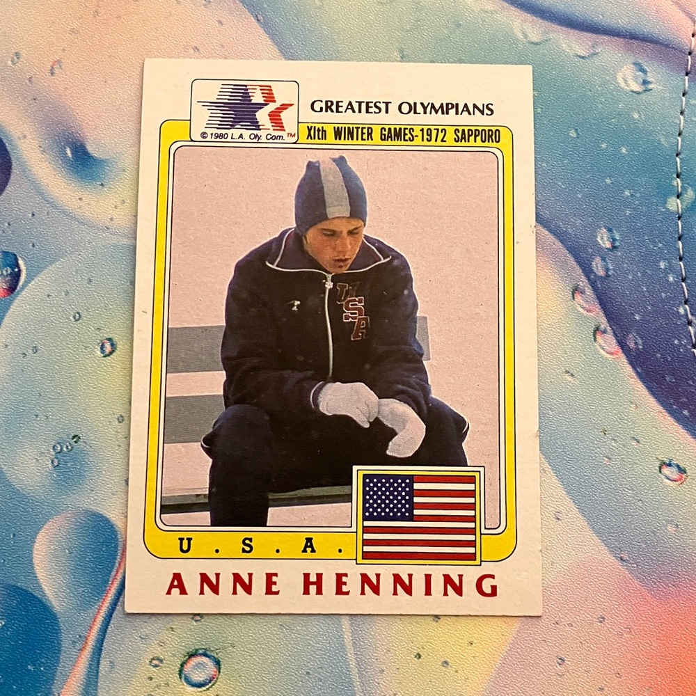 ANNE HENNING Greatest Olympians Card USA speed skater